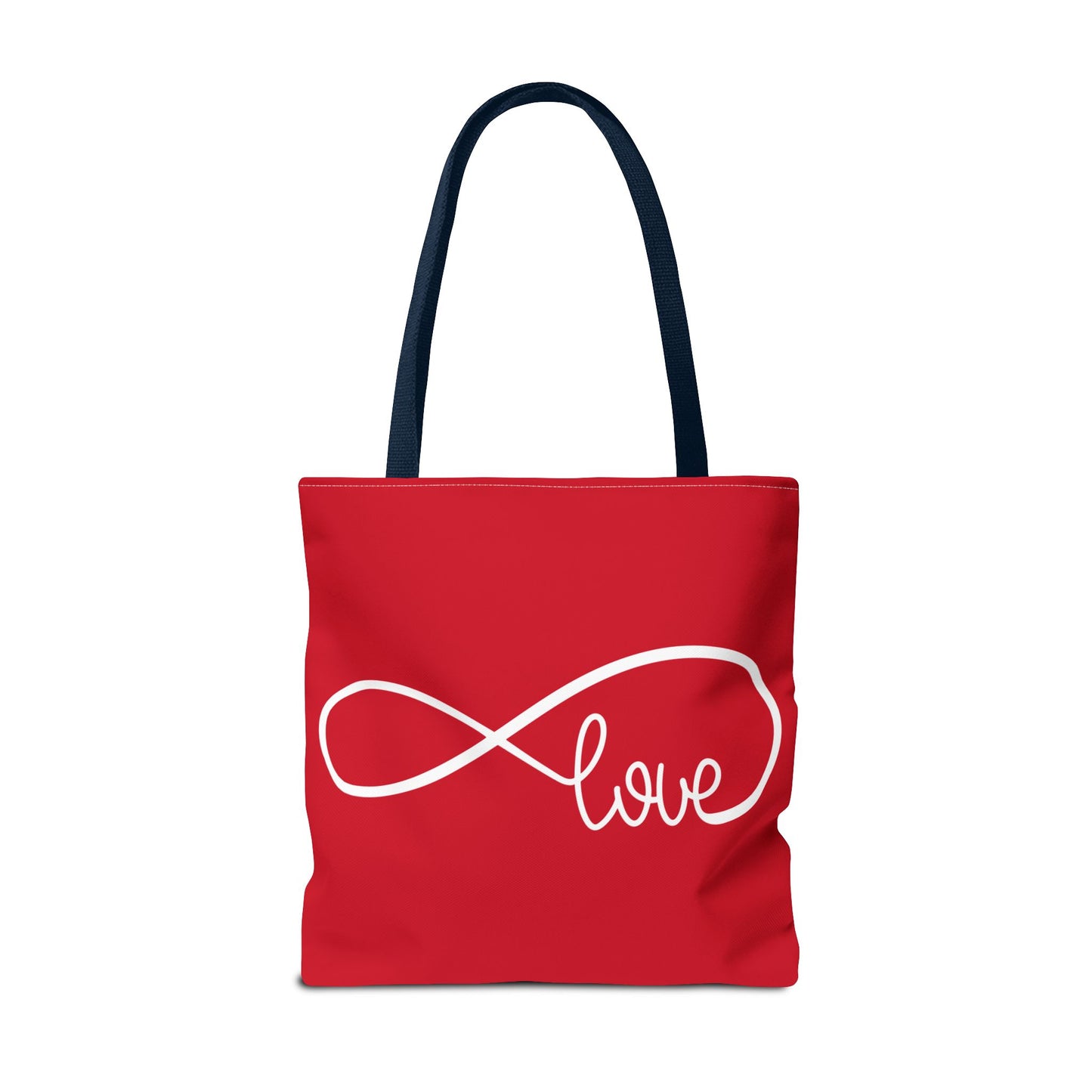 Red Love Infinity Symbol Tote Bag – Romantic Double-Sided Print in 3 Sizes