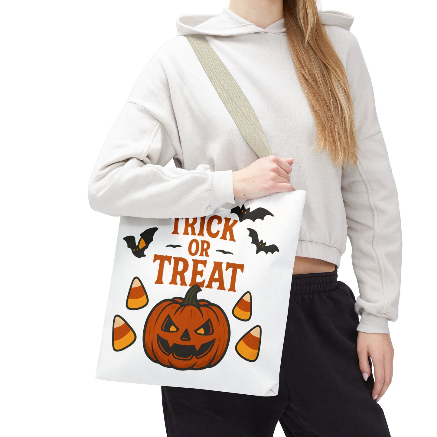 Halloween Trick or Treat Tote Bag – Spooky, Kid-Friendly Candy Carrier 🎃