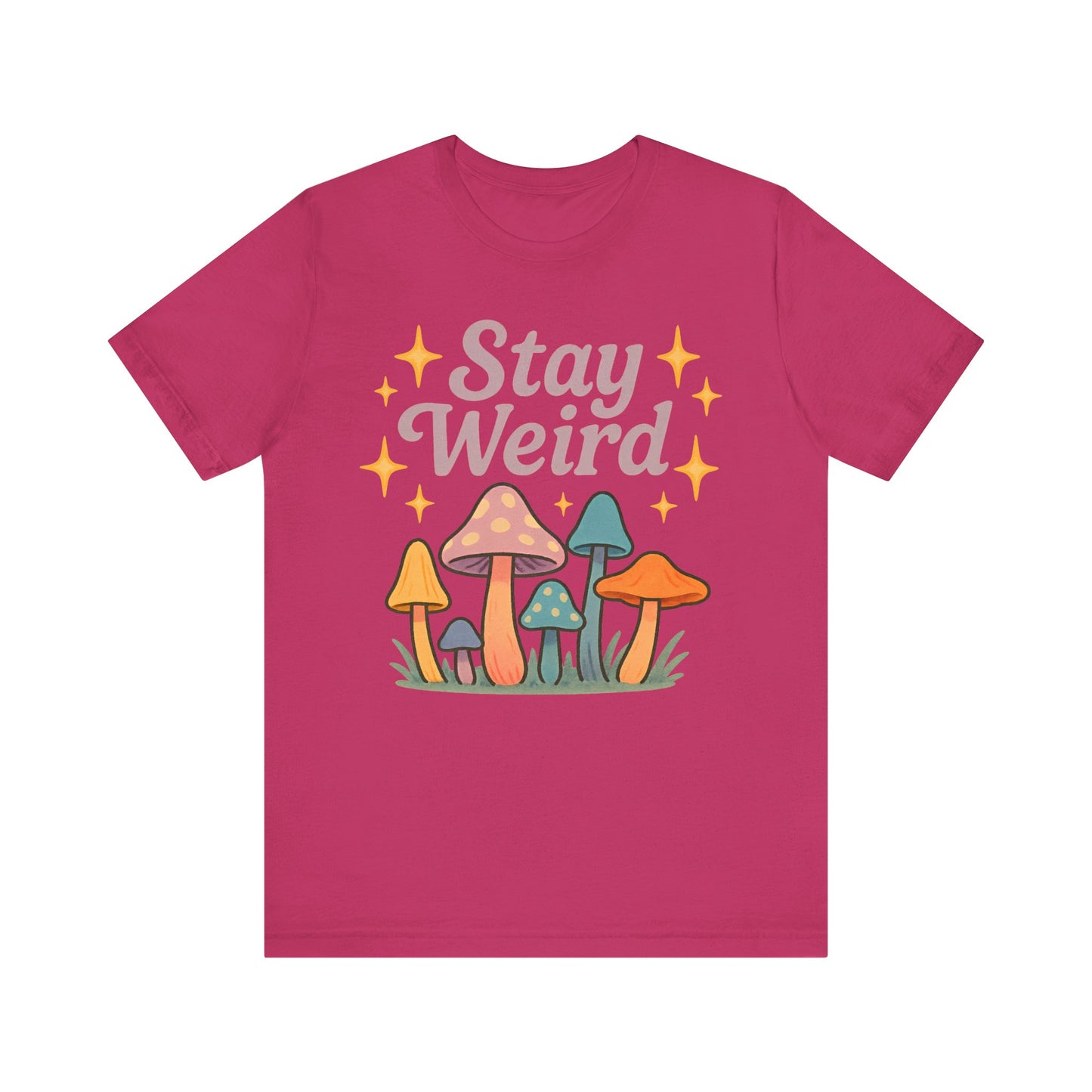 Stay Weird Unisex Jersey Tee – Funky Graphic Shirt for Bold Summer Vibes