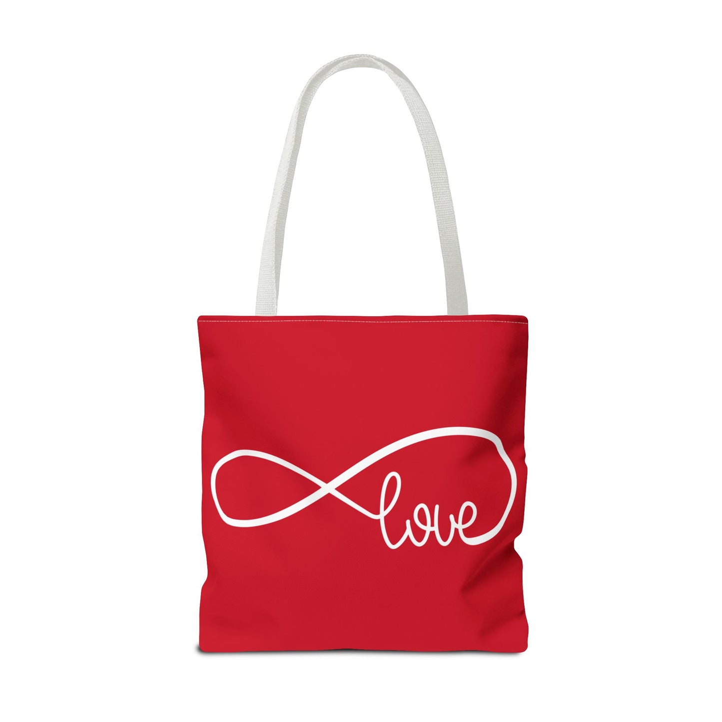 Red Love Infinity Symbol Tote Bag – Romantic Double-Sided Print in 3 Sizes
