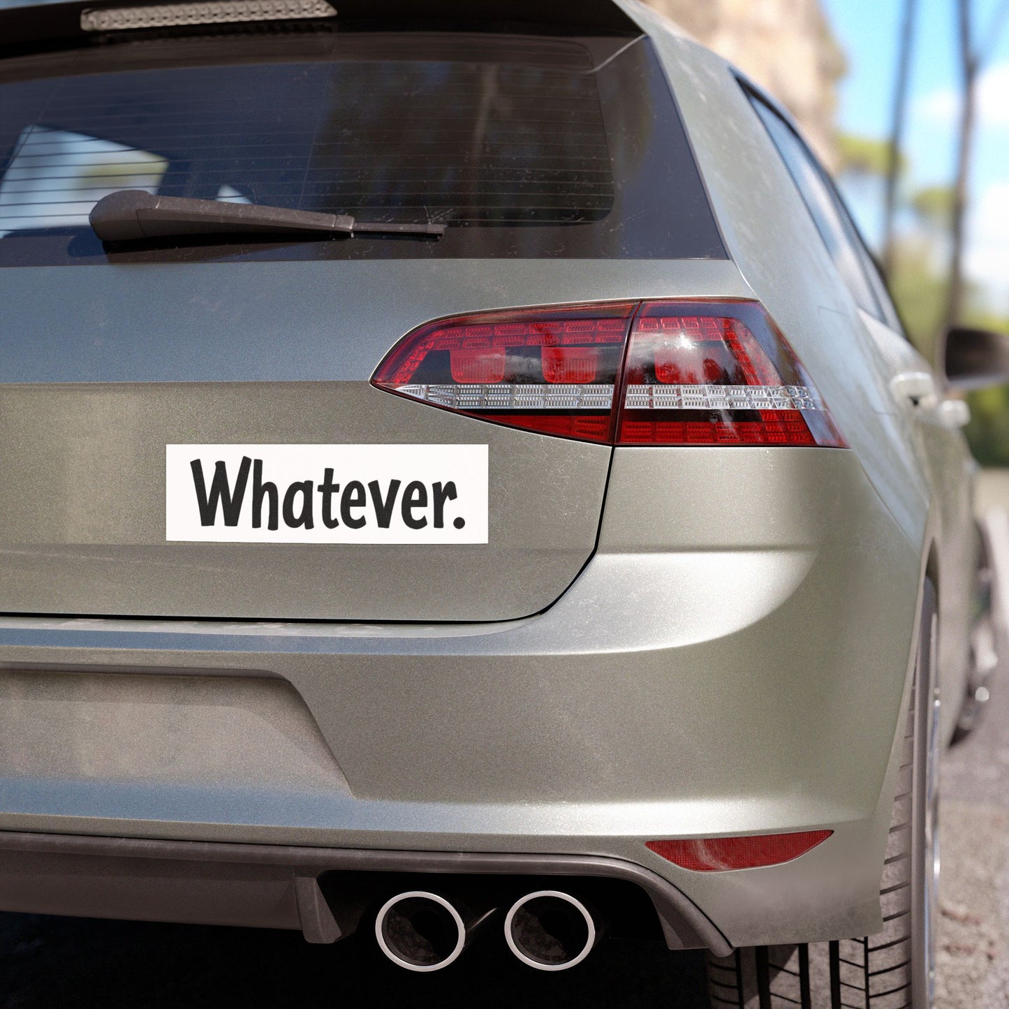 "Whatever." Minimalist Car Magnet