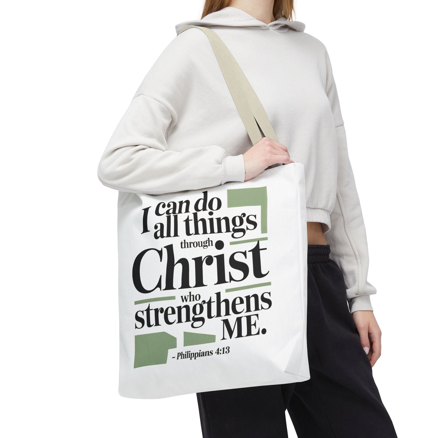 Inspirational Bible Verse Tote Bag – Faith-Based Everyday Carry, Christian Gift for Women, Church & Life