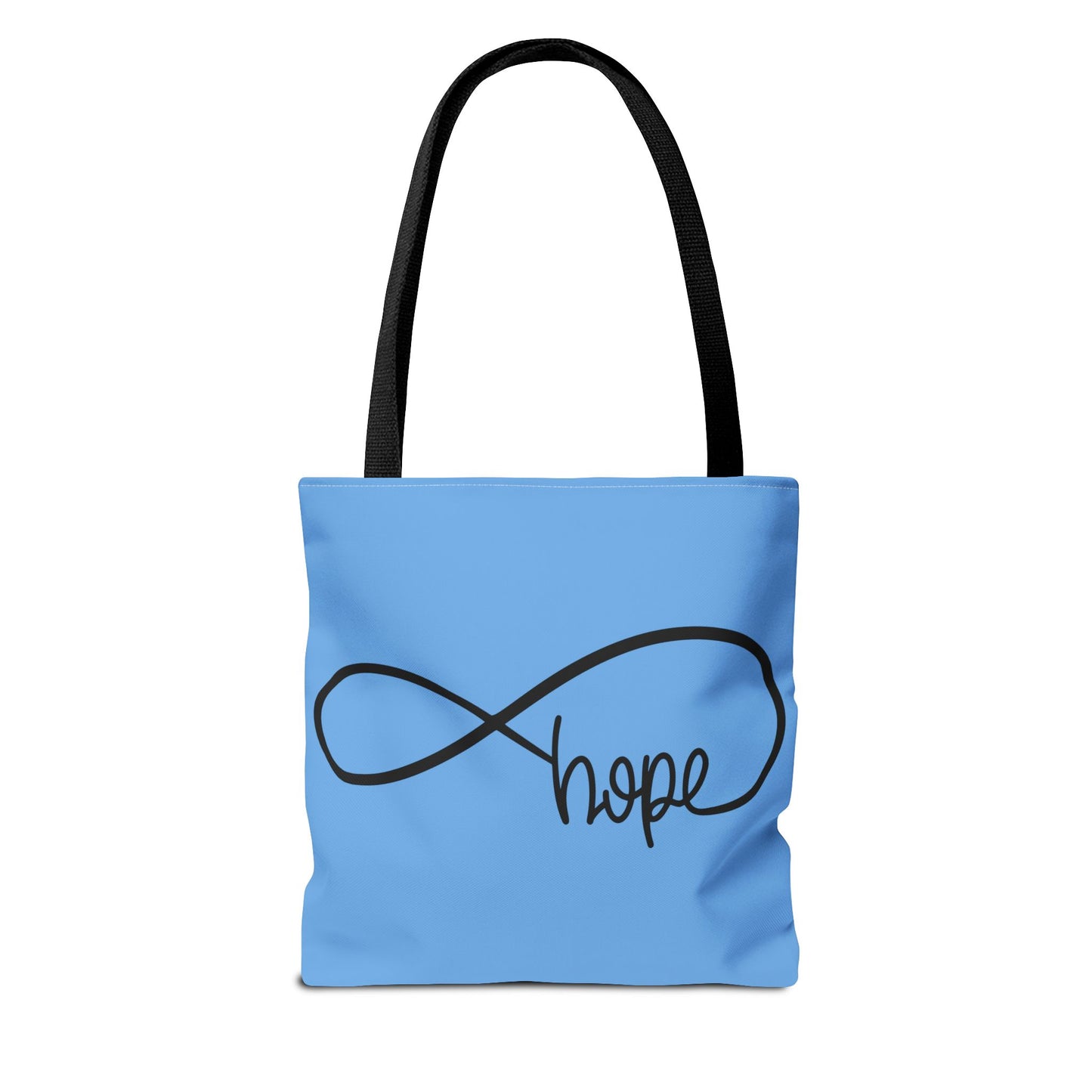 Blue Hope Infinity Tote Bag – Inspirational Double-Sided Print in 3 Sizes