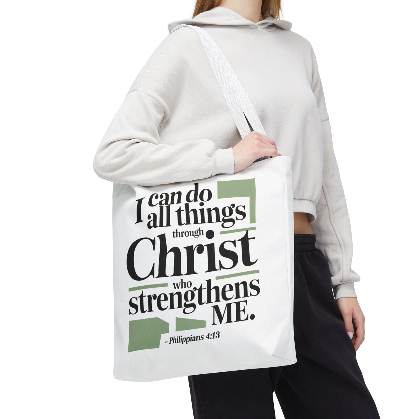 Inspirational Bible Verse Tote Bag – Faith-Based Everyday Carry, Christian Gift for Women, Church & Life
