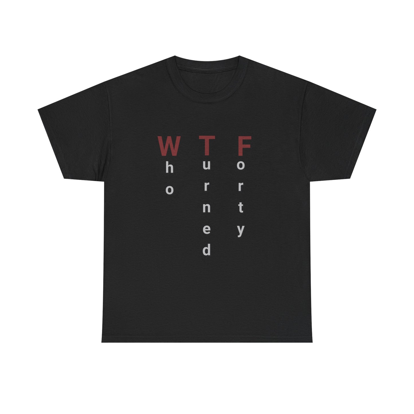 WTF 40th Birthday Unisex Heavy Cotton T-Shirt - Who Turned Forty