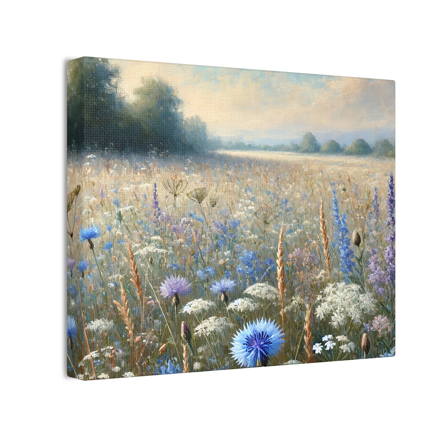 Open Field Wildflower Canvas Print – Nature Photography Wall Art (Horizontal Gallery Wrap)