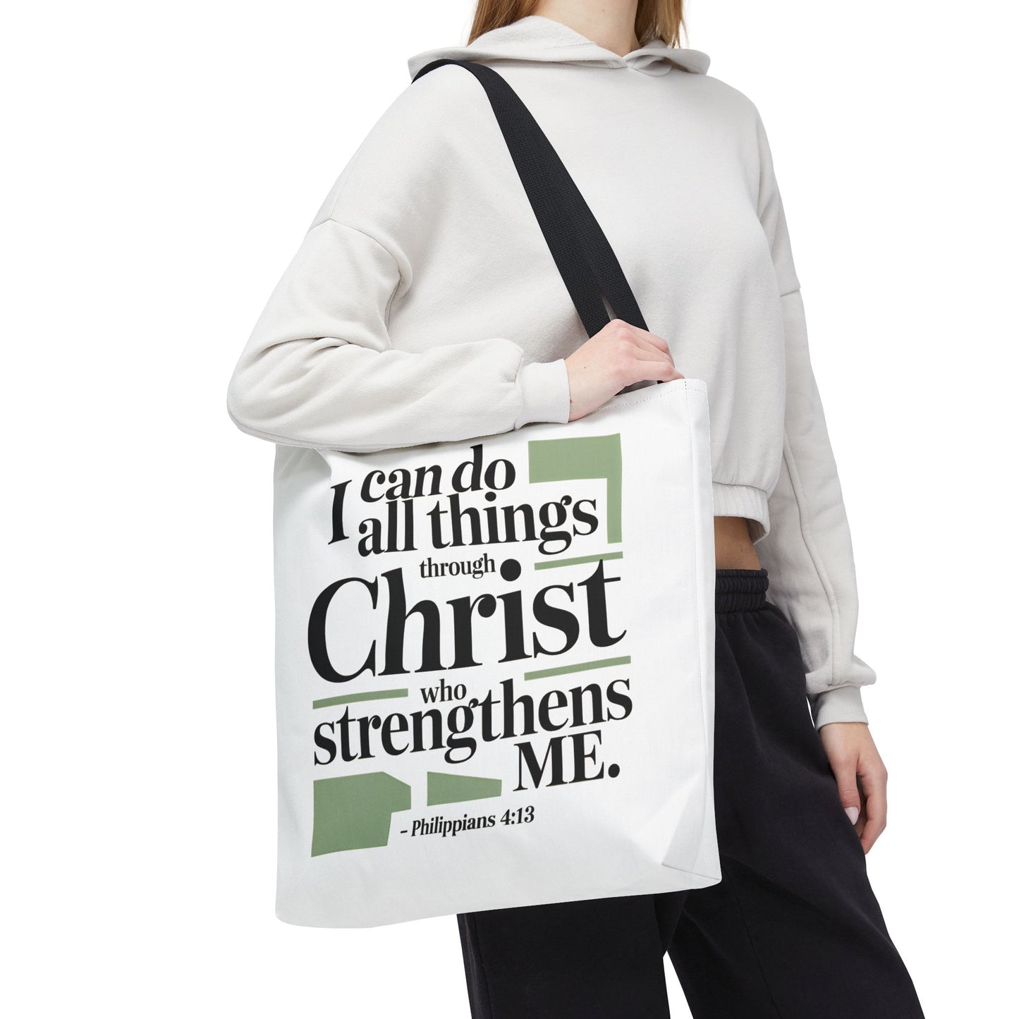 Inspirational Bible Verse Tote Bag – Faith-Based Everyday Carry, Christian Gift for Women, Church & Life
