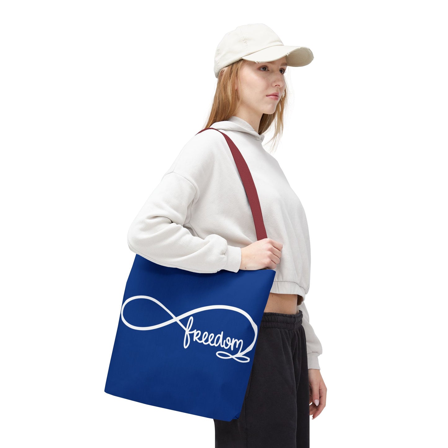 Freedom Infinity Symbol Tote Bag – Patriotic Everyday Carry, Double-Sided Print
