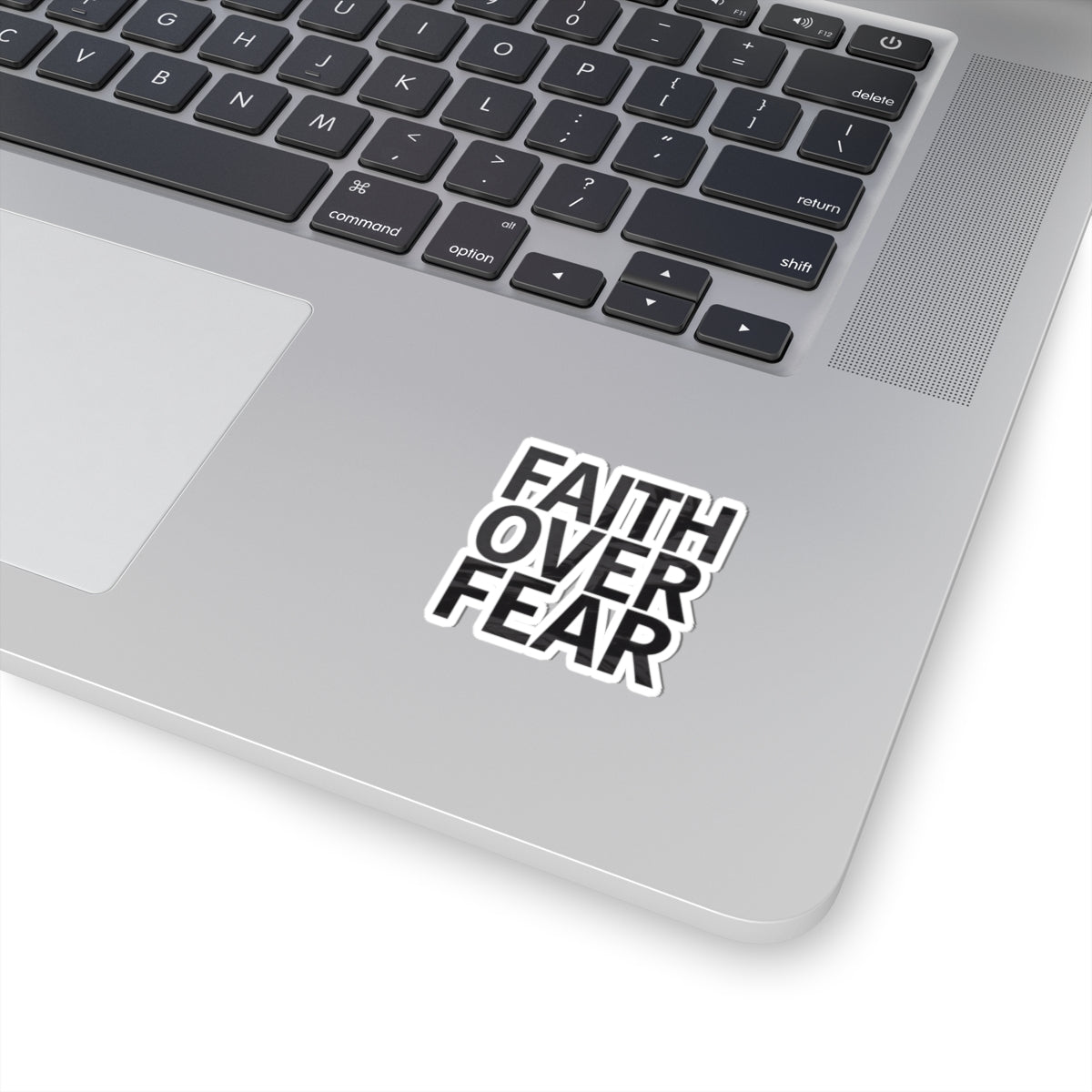 Faith Over Fear – Christian Kiss-Cut Vinyl Sticker | Inspirational Decal for Laptops, Water Bottles, and Journals