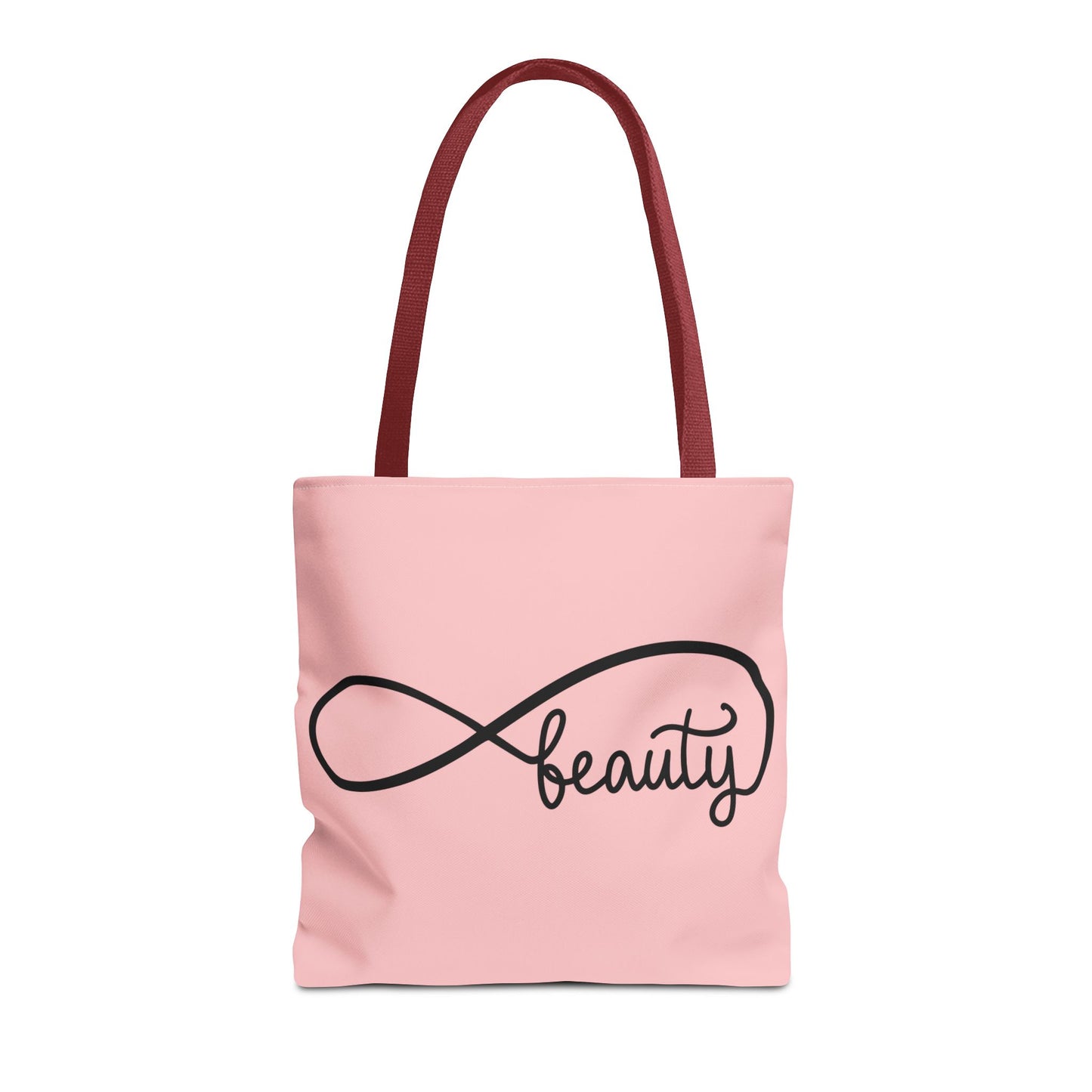 Pink Beauty Infinity Tote Bag – Inspirational Double-Sided Print in 3 Sizes