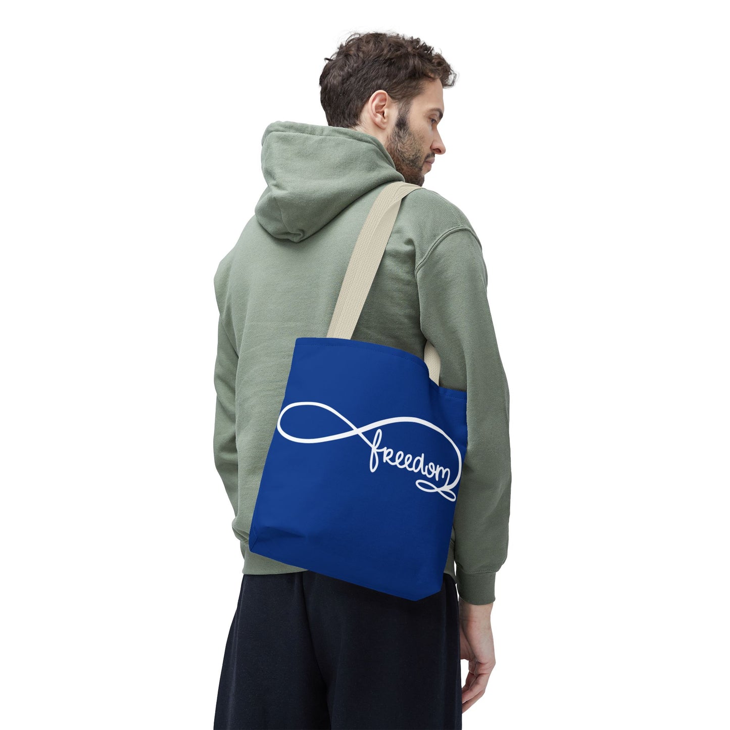 Freedom Infinity Symbol Tote Bag – Patriotic Everyday Carry, Double-Sided Print