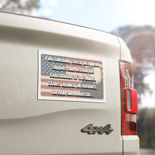 Patriotic Oath Car Magnet