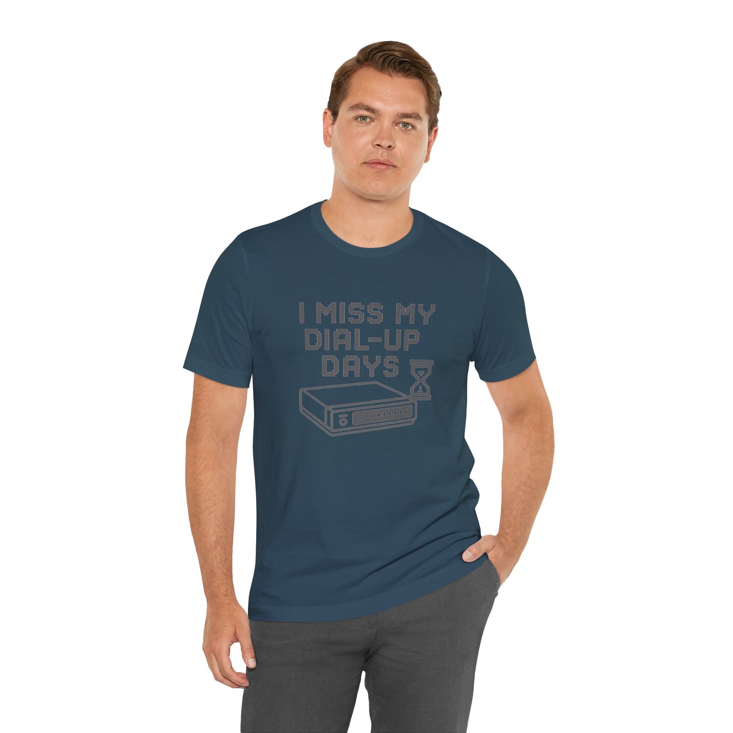 Nostalgic Dial-Up Days Tee – Retro Tech Shirt for 90s Kids, IT Pros & Internet Pioneers