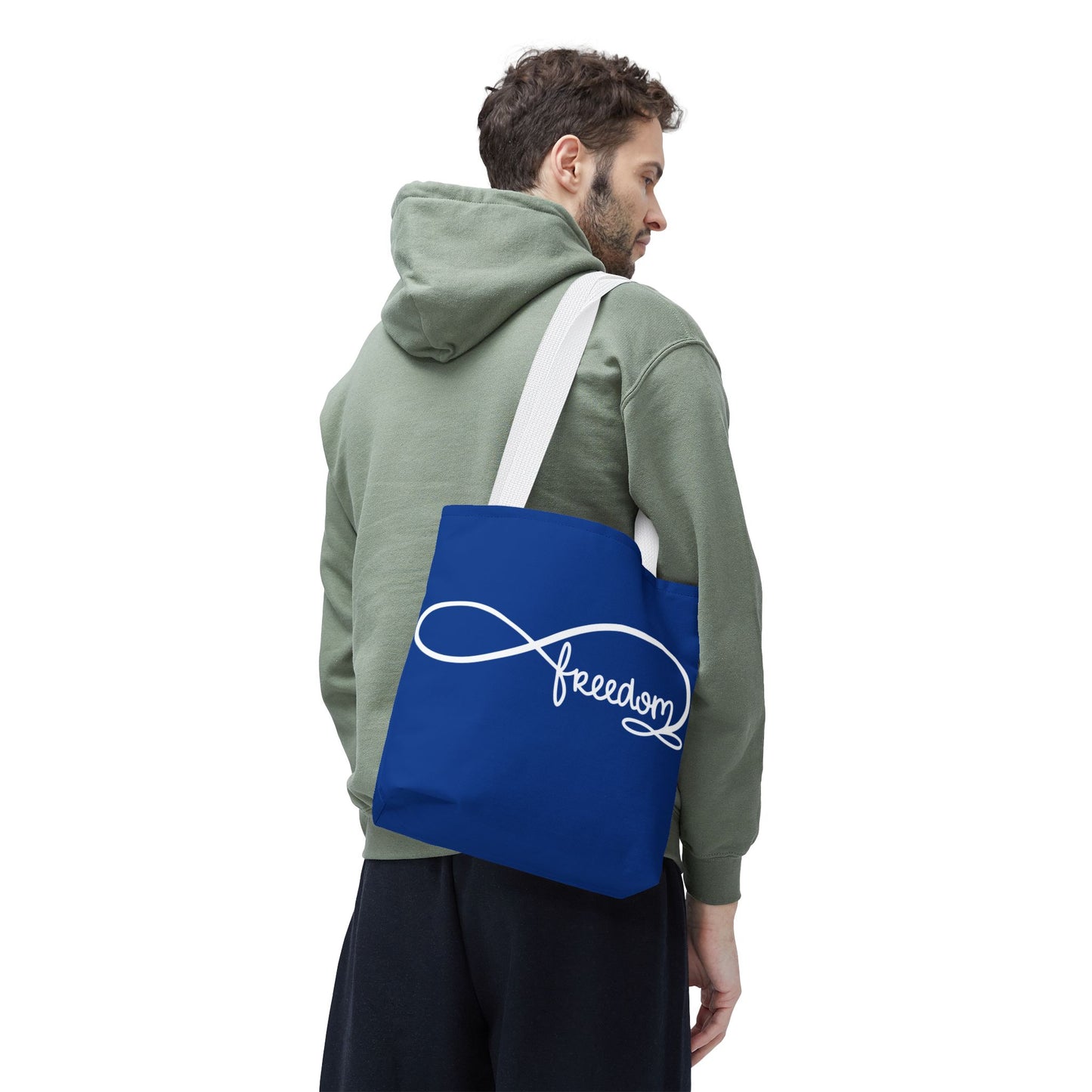 Freedom Infinity Symbol Tote Bag – Patriotic Everyday Carry, Double-Sided Print