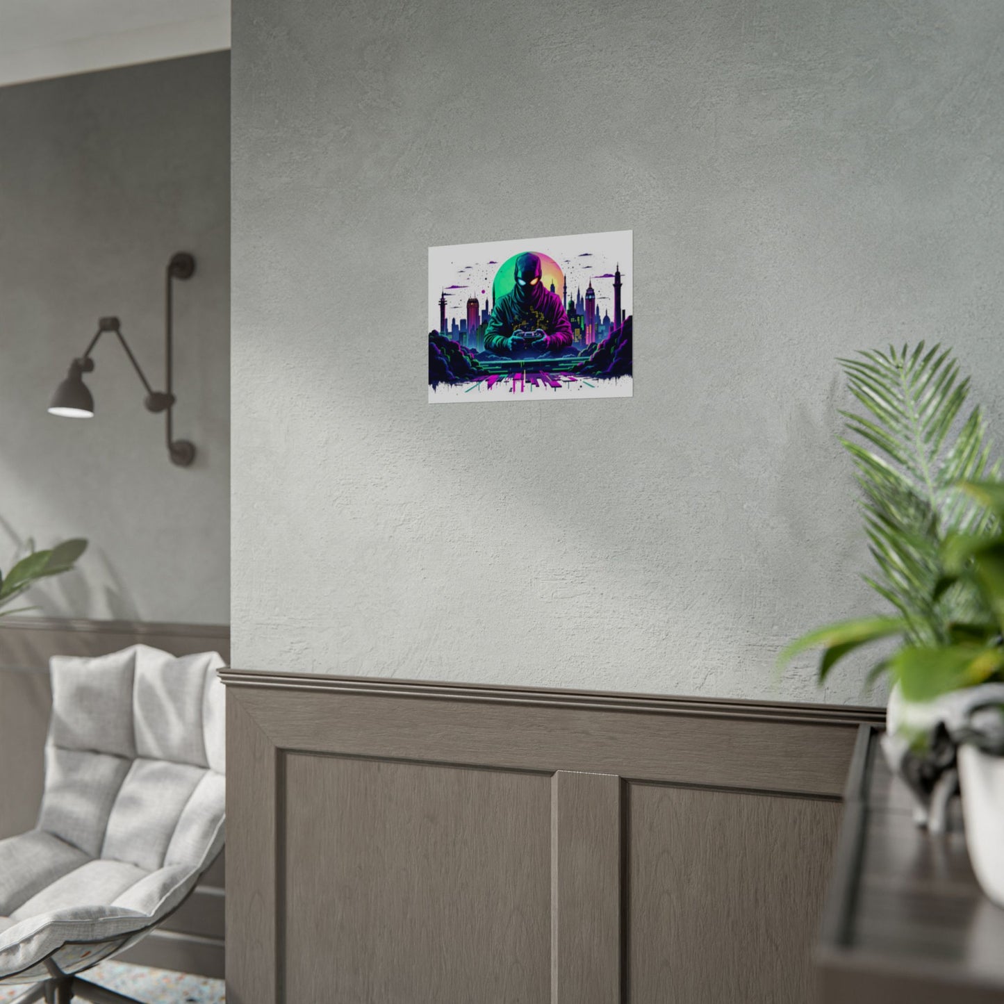 Gamer Cityscape Rolled Poster