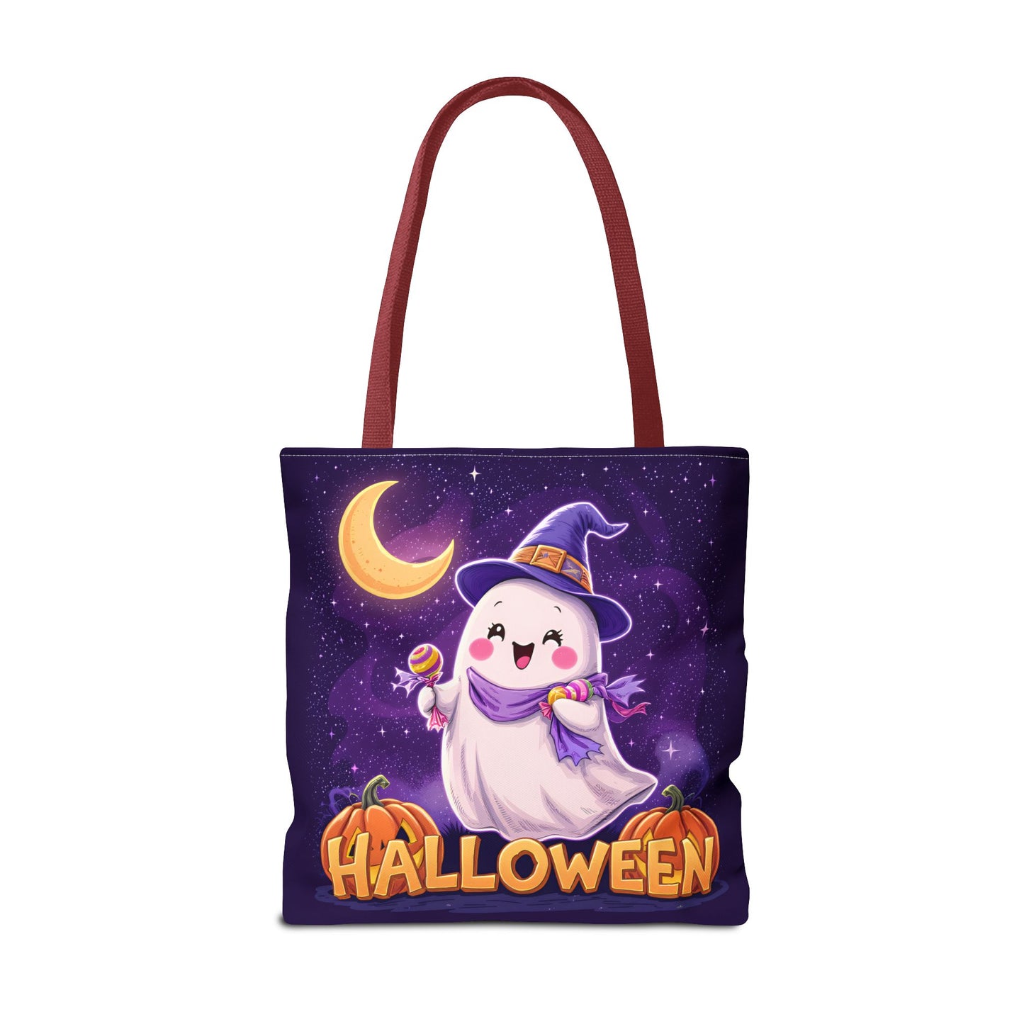 Halloween Ghost Tote Bag, Cute Halloween Bag, Trick or Treat Tote, Spooky Season Accessory, Pumpkin Spice Tote, Gift for Halloween Lovers