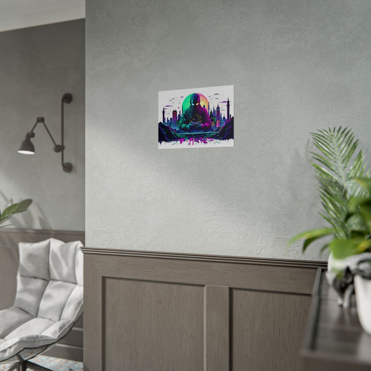 Gamer Cityscape Rolled Poster