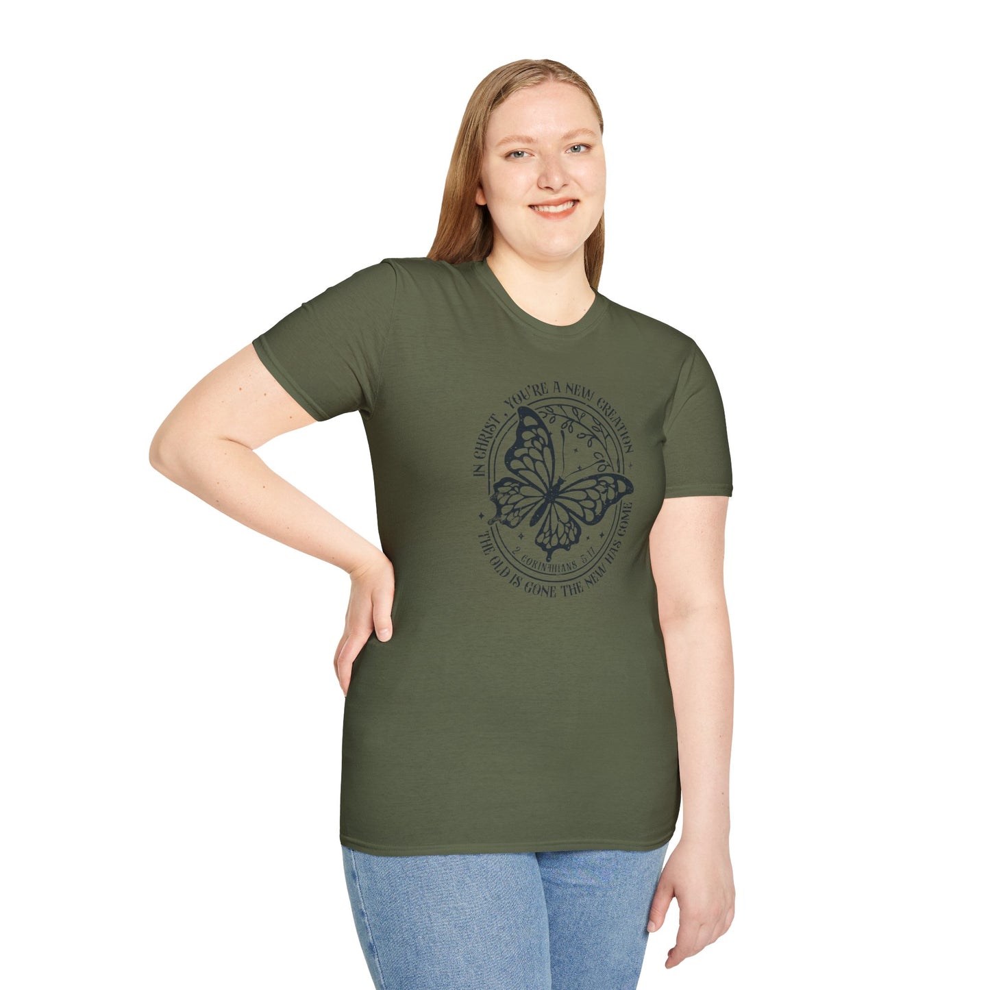2 Corinthians 5:17 – New Creation Butterfly T-Shirt