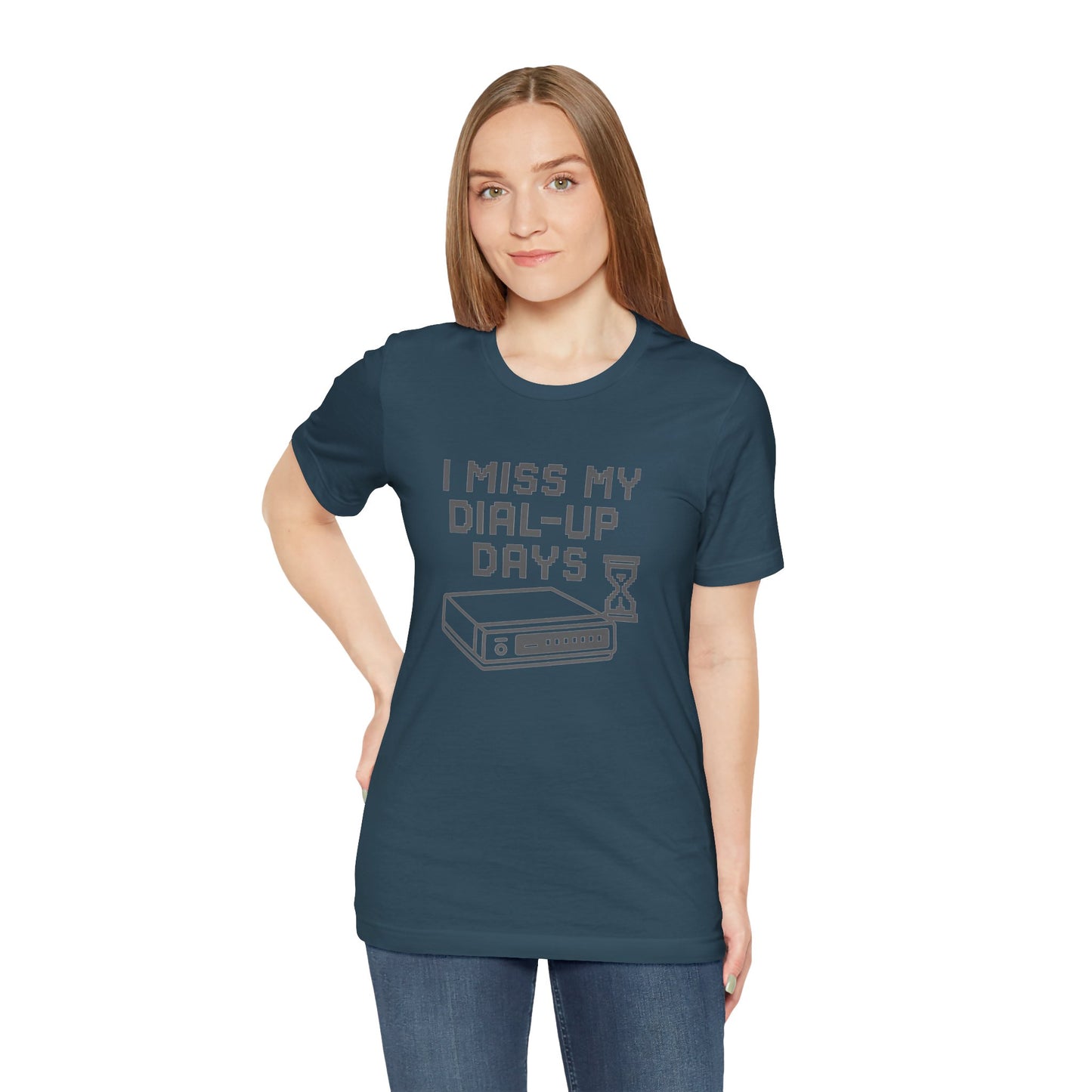 Nostalgic Dial-Up Days Tee – Retro Tech Shirt for 90s Kids, IT Pros & Internet Pioneers
