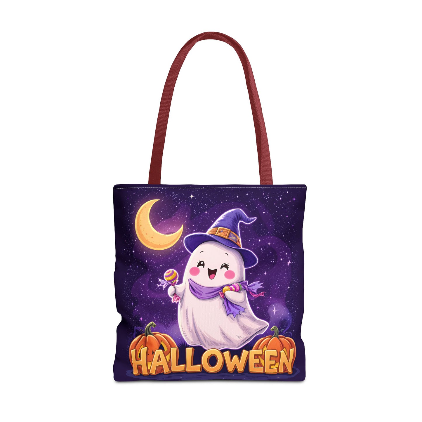 Halloween Ghost Tote Bag, Cute Halloween Bag, Trick or Treat Tote, Spooky Season Accessory, Pumpkin Spice Tote, Gift for Halloween Lovers