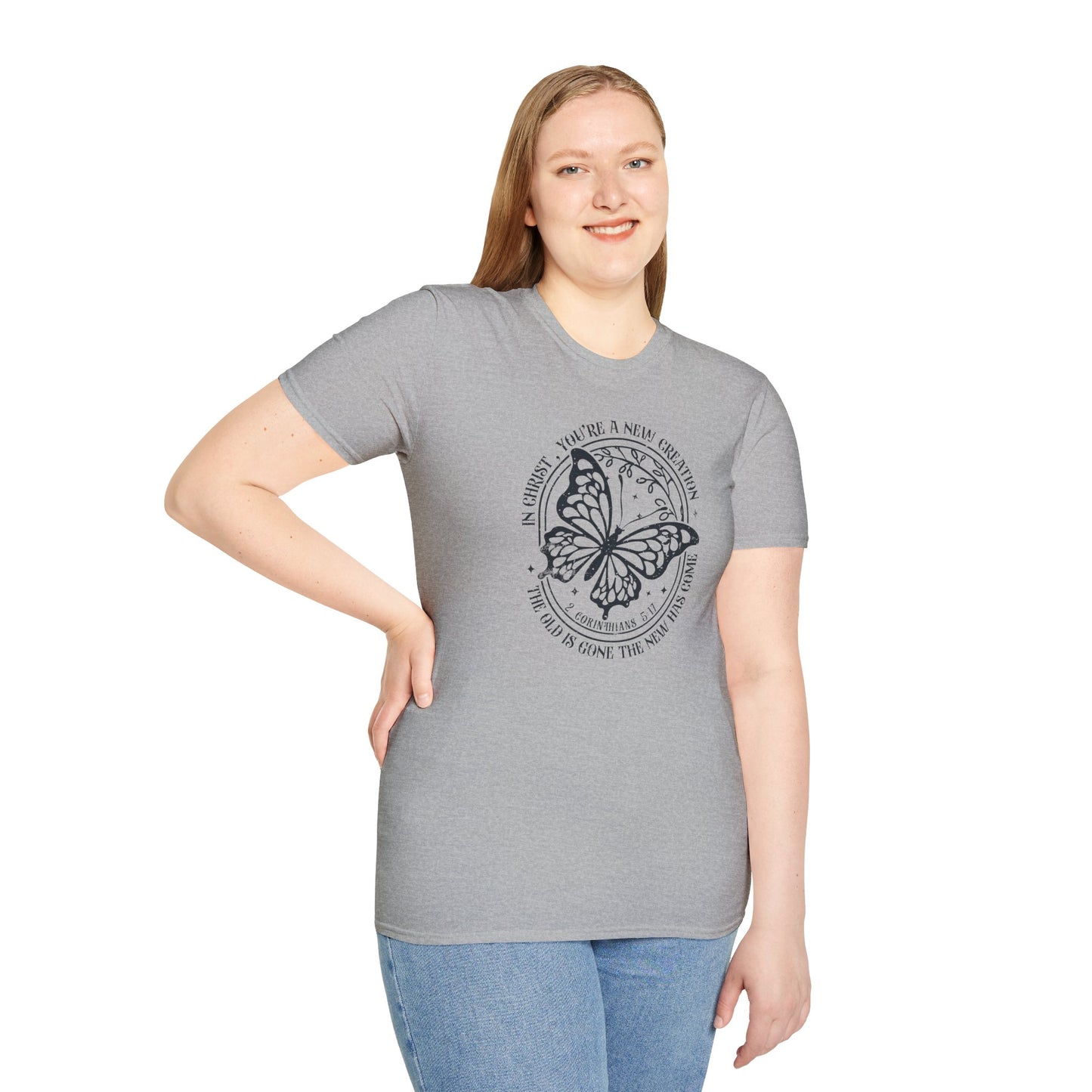 2 Corinthians 5:17 – New Creation Butterfly T-Shirt