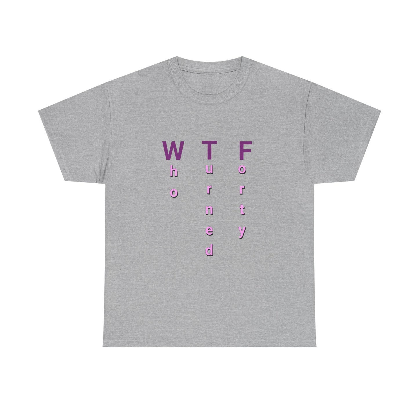 WTF 40th Birthday Unisex Heavy Cotton T-Shirt - Who Turned Forty