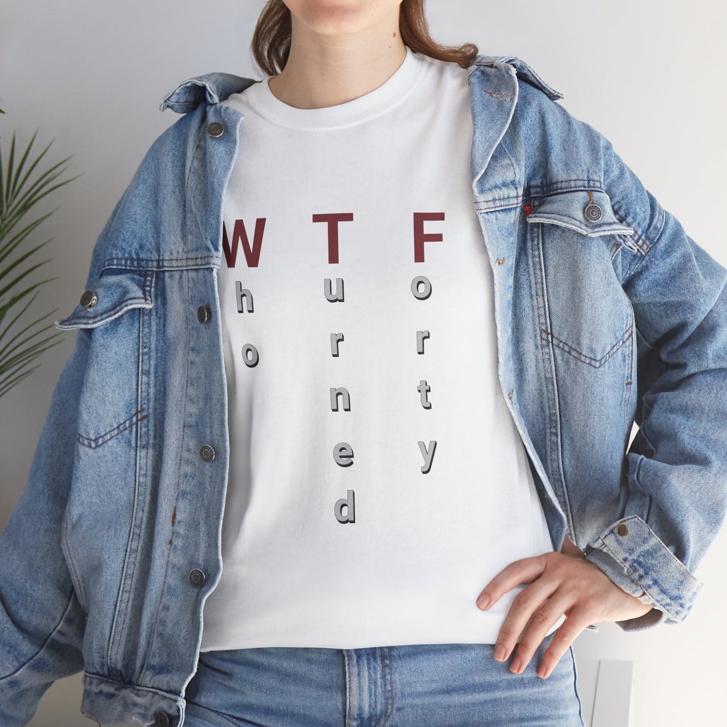 WTF 40th Birthday Unisex Heavy Cotton T-Shirt - Who Turned Forty