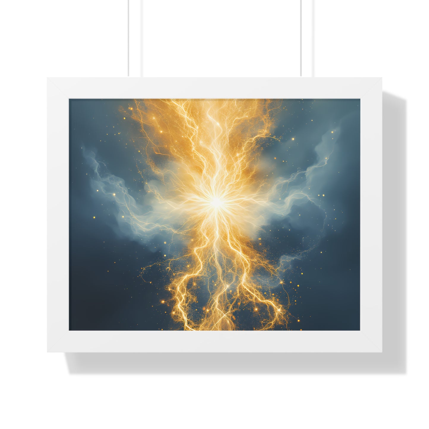 Energetic Lightning Framed Horizontal Poster