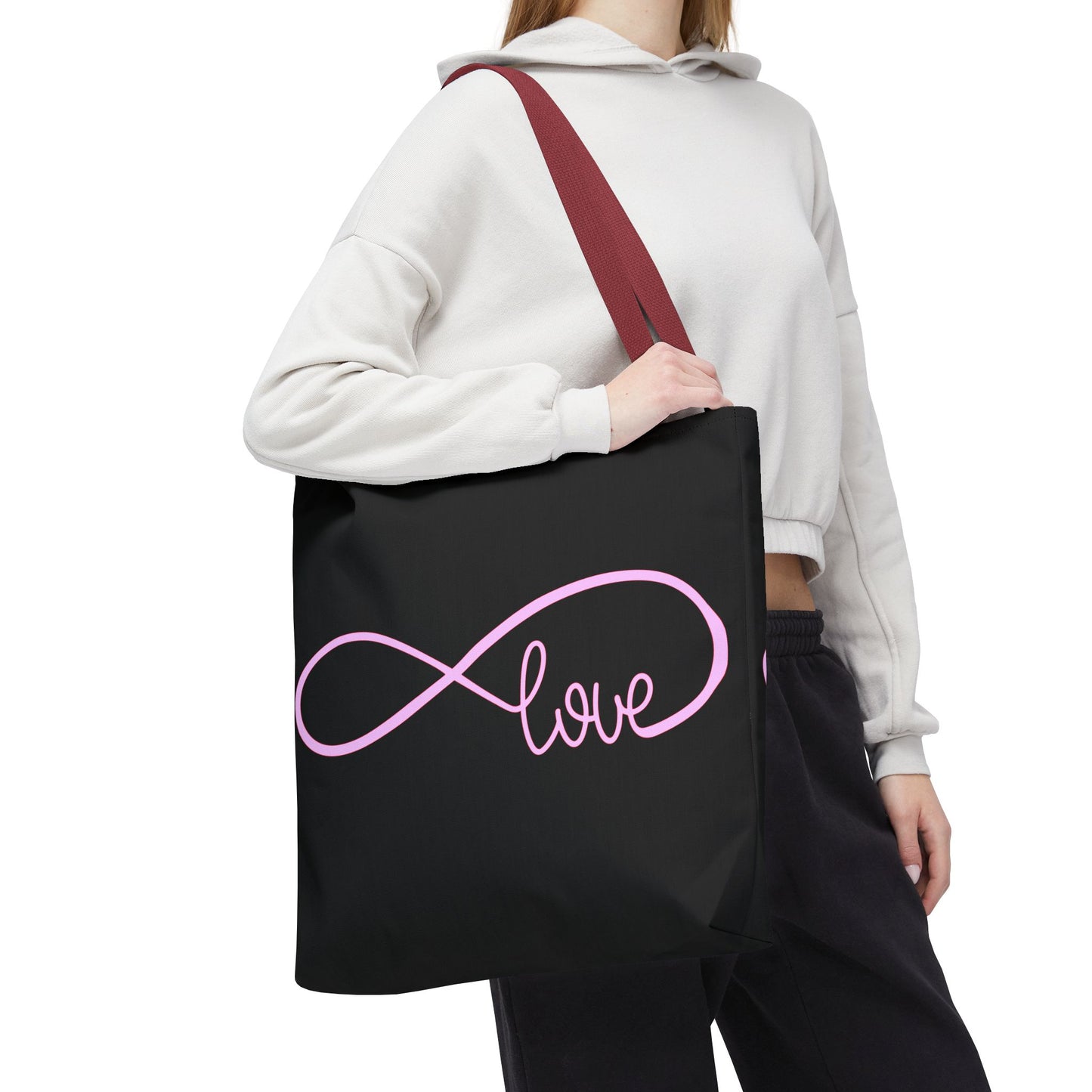 Love Infinity Symbol Tote Bag – Romantic Double-Sided Print, Everyday Carry