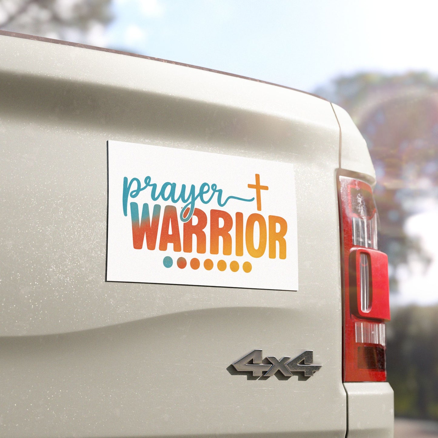 Prayer Warrior Car Magnet | Christian Auto Decor for Faith-Filled Drivers | Religious Gift for Believers on the Go