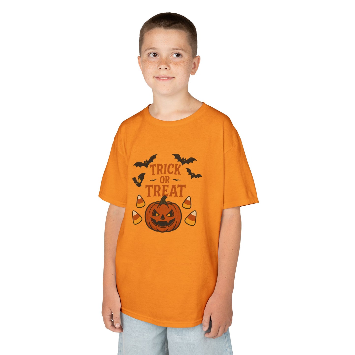 Kids Halloween Tee – Trick or Treat Pumpkin Shirt