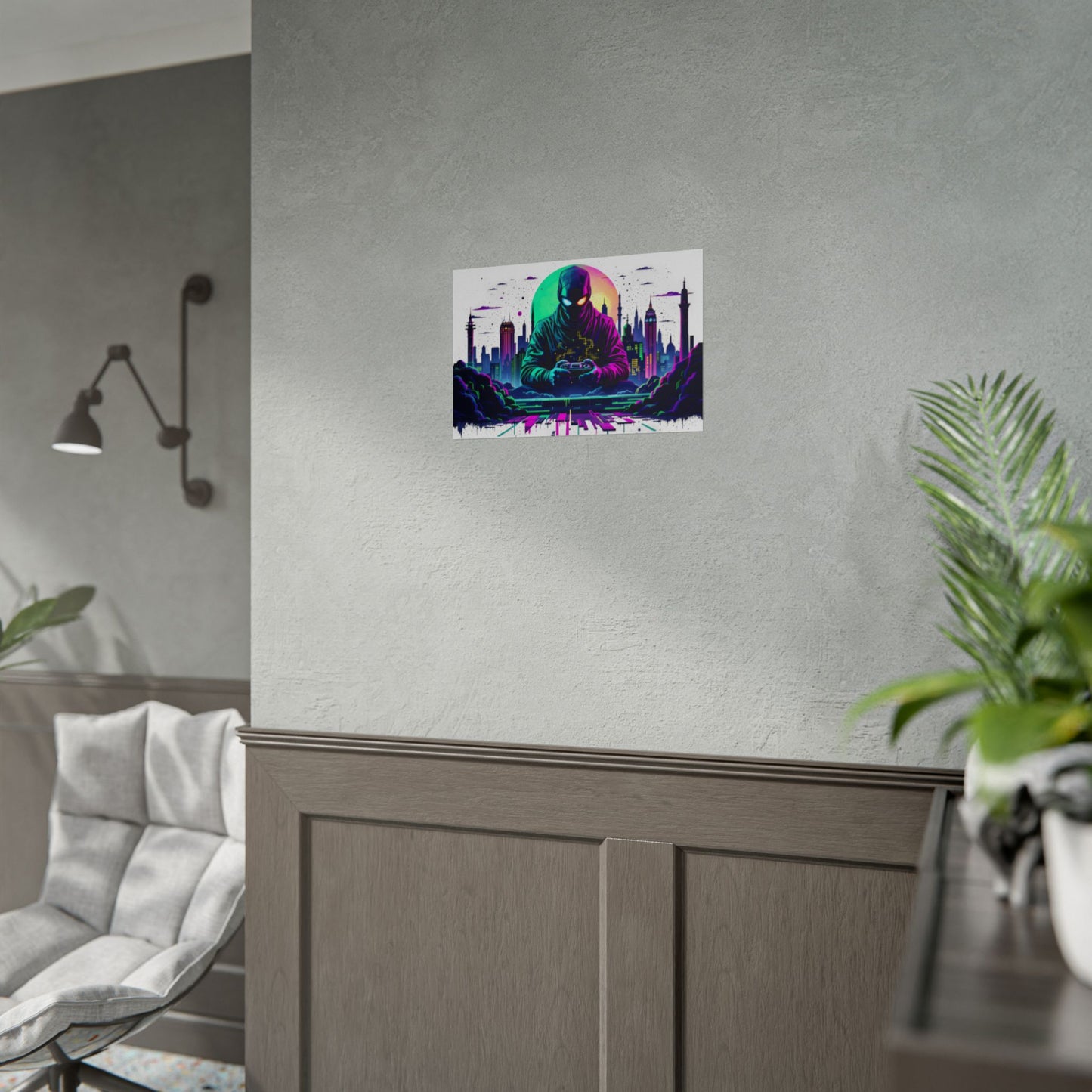 Gamer Cityscape Rolled Poster