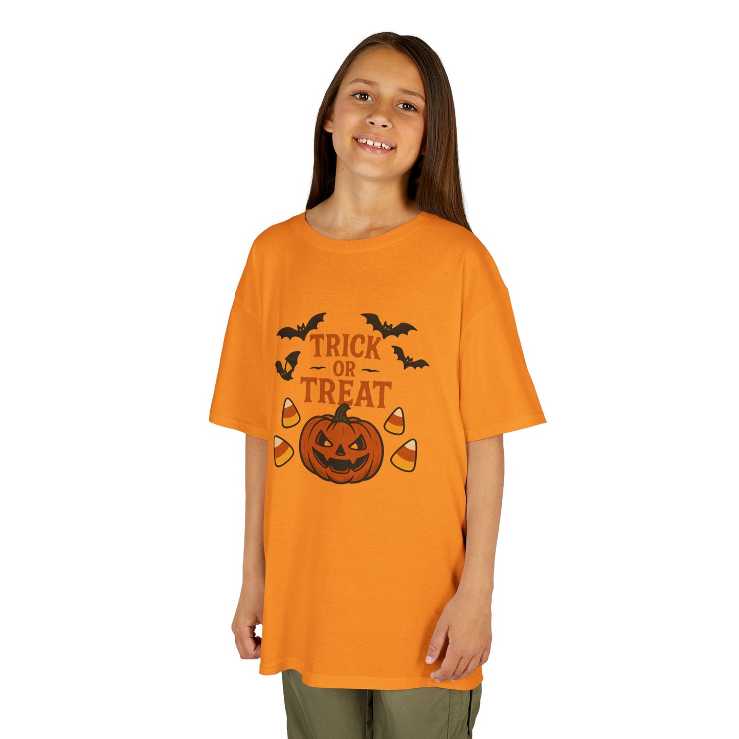 Kids Halloween Tee – Trick or Treat Pumpkin Shirt