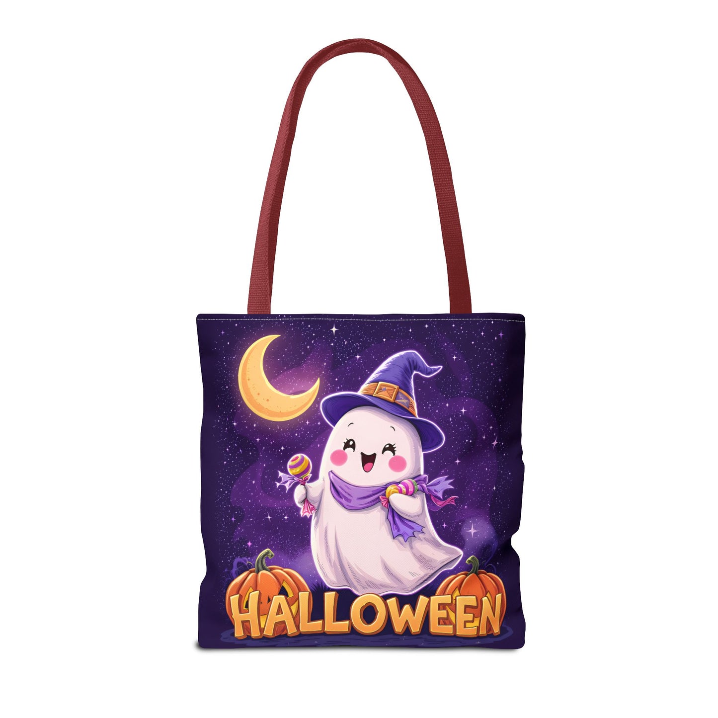 Halloween Ghost Tote Bag, Cute Halloween Bag, Trick or Treat Tote, Spooky Season Accessory, Pumpkin Spice Tote, Gift for Halloween Lovers