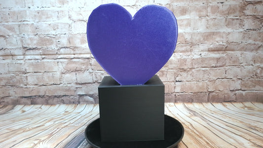 Large Heart Block Sculpture – Bold Symbolic Art – 3D Printed Modern Statement