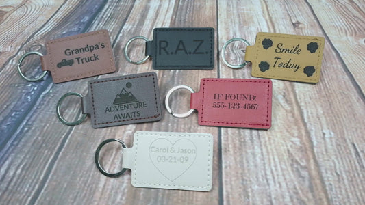 Engraved Leather Keychain – Inspirational, Personalized, or Branded Gift